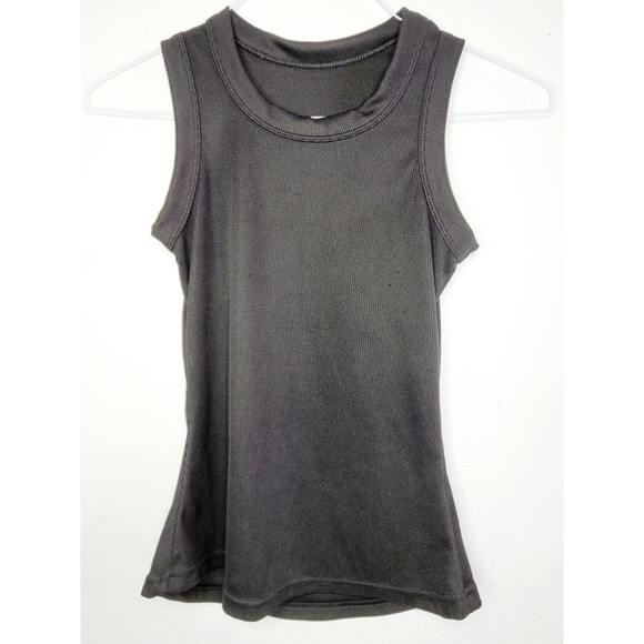 Fit & Flare Sport Tanktop Black High Scoop Neck Small - Picture 1 of 2